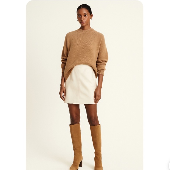 J Crew NWT Princess Ivory Wool Mini Pencil A-Line Skirt SZ 4 - Picture 1 of 14